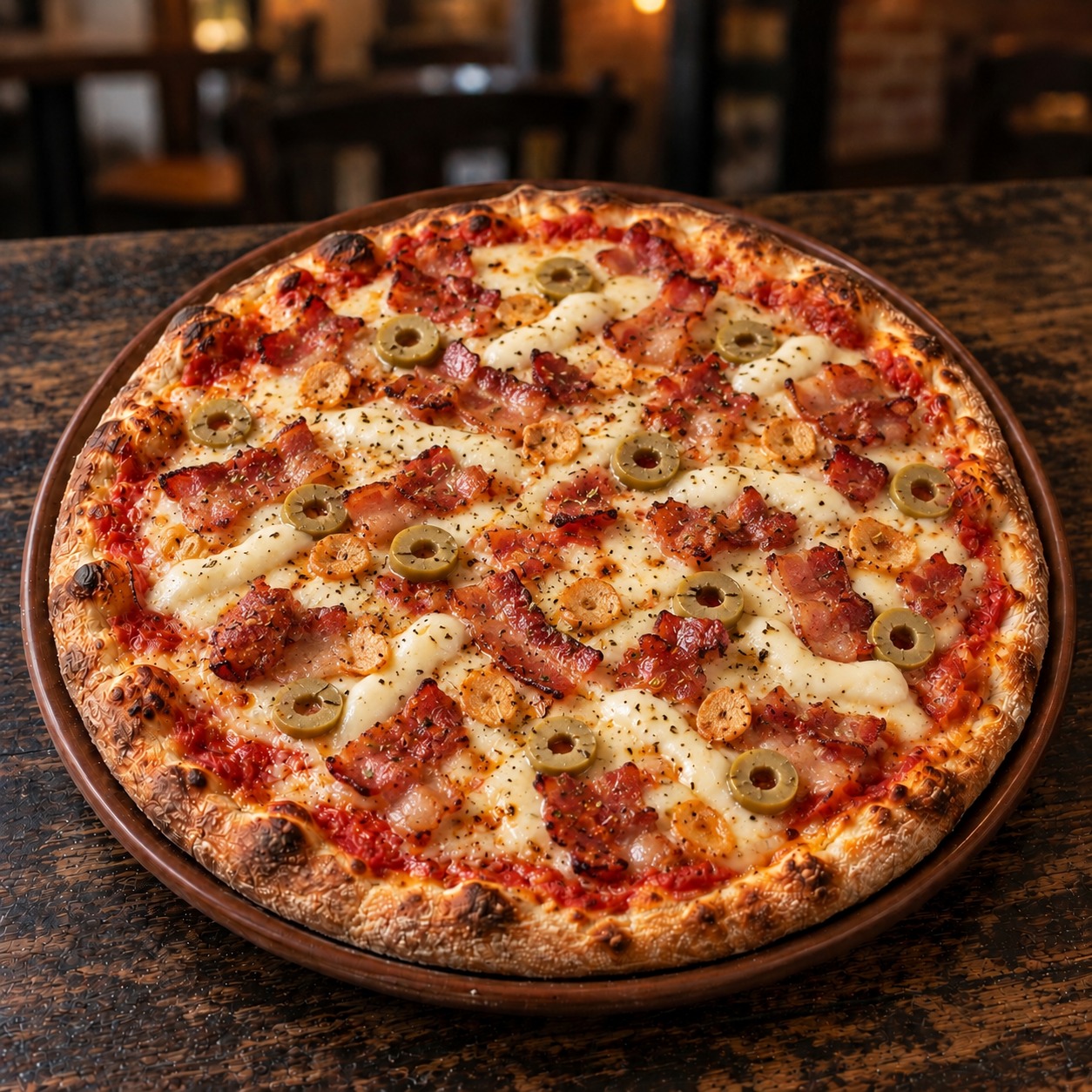 PIZZA DE BACON