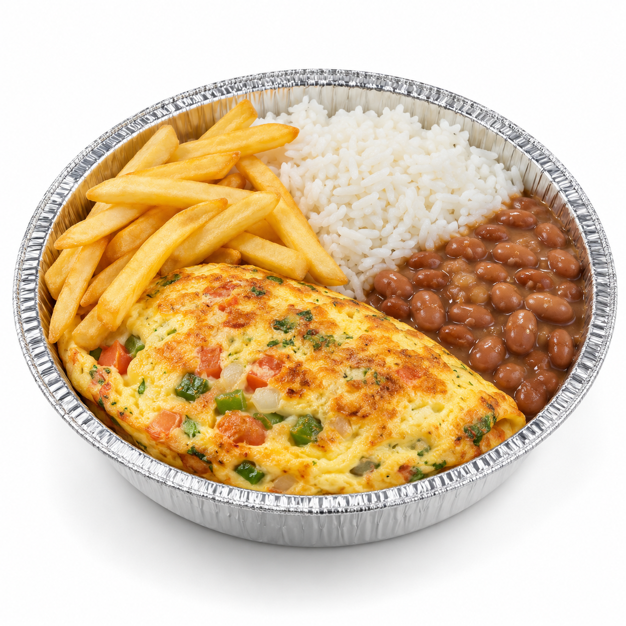 Omelete com Fritas