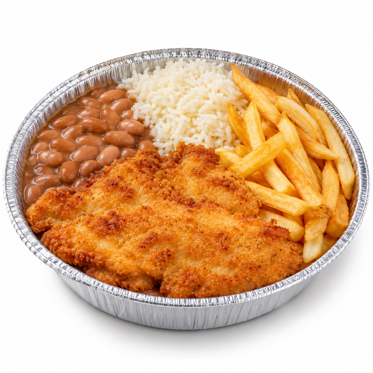 Filé de Frango Empanado com Fritas